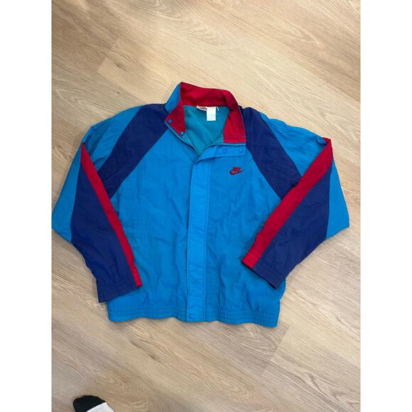 Vintage 90s Nike Color Block Wind Breaker Coat Track Jacket M Grunge Skate - Picture 1 of 4
